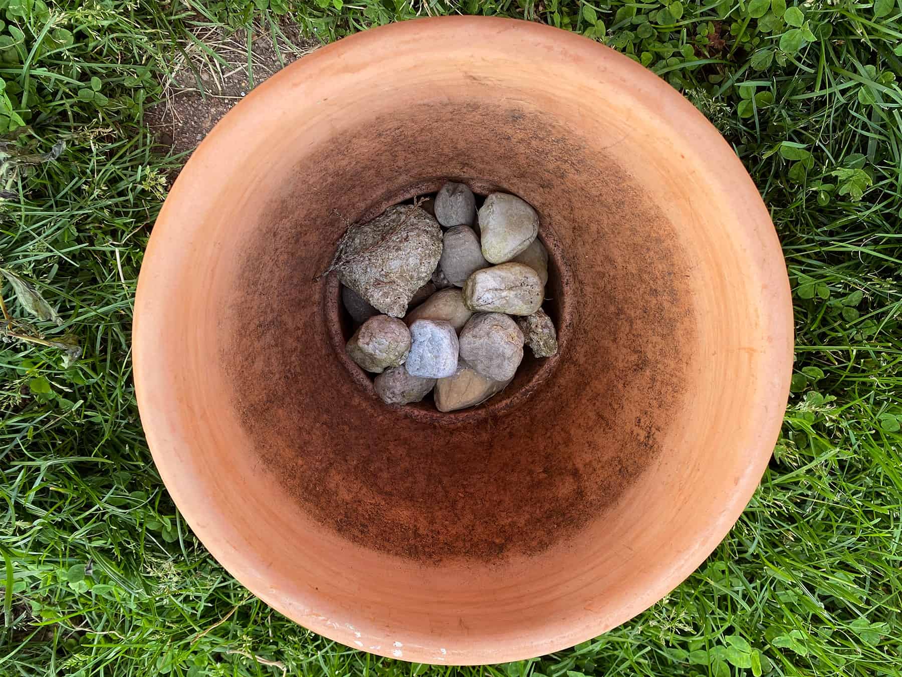 Definitely not Add Stones to the Backside of Your Flower Pots * Massive Weblog of Gardening