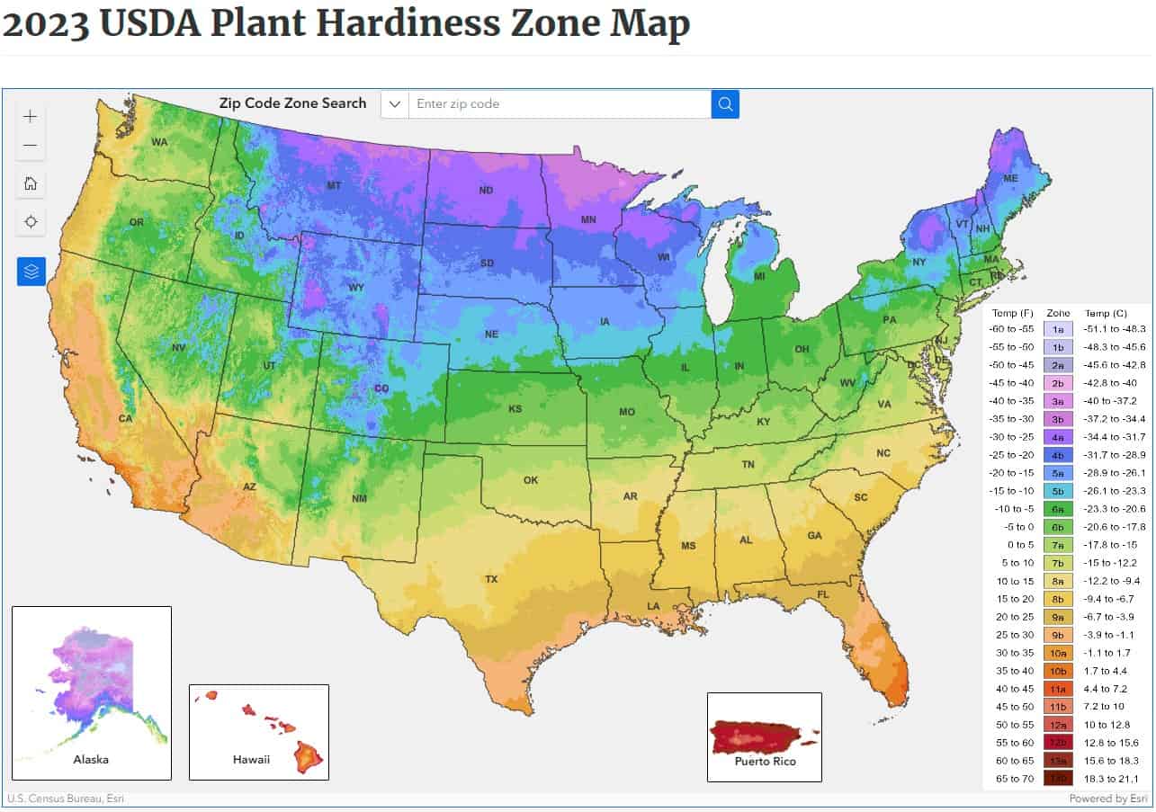 USDA Plant Hardiness Zone Map (2023 Substitute) * Large Weblog of Gardening